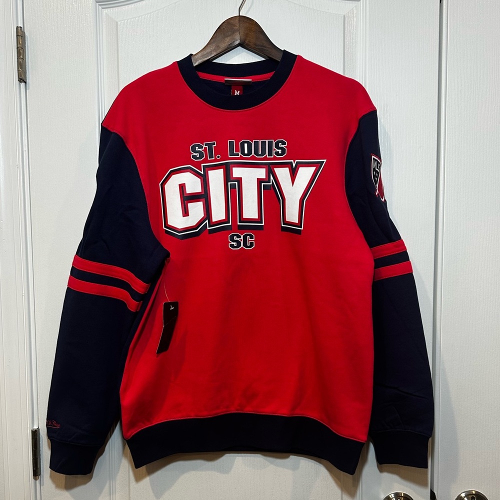 St. Louis City SC Red and Blue Men's Crewneck